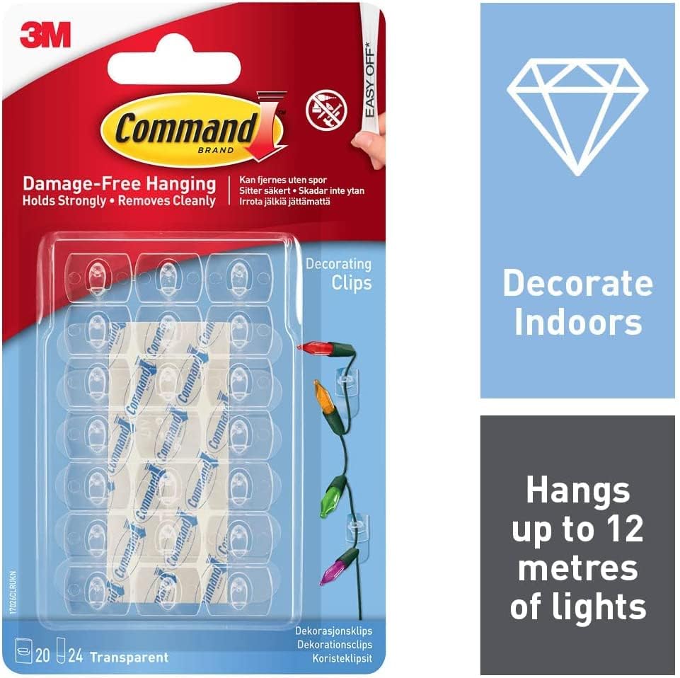 COMMAND 20PK DECORATION CLIPS (17206)